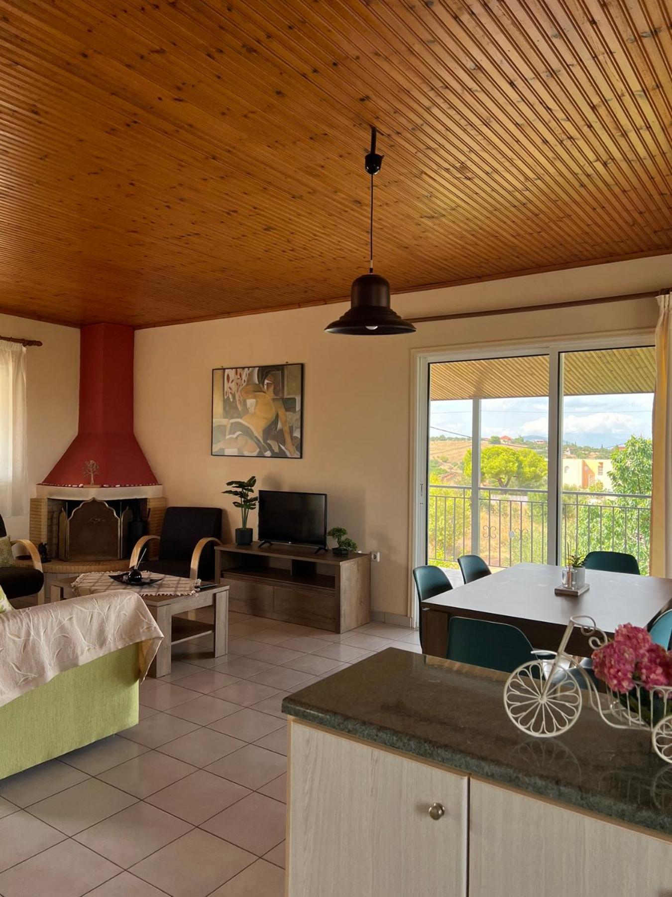 Xenia'S Seaview House Villa Paralia Avlidhos Exteriör bild